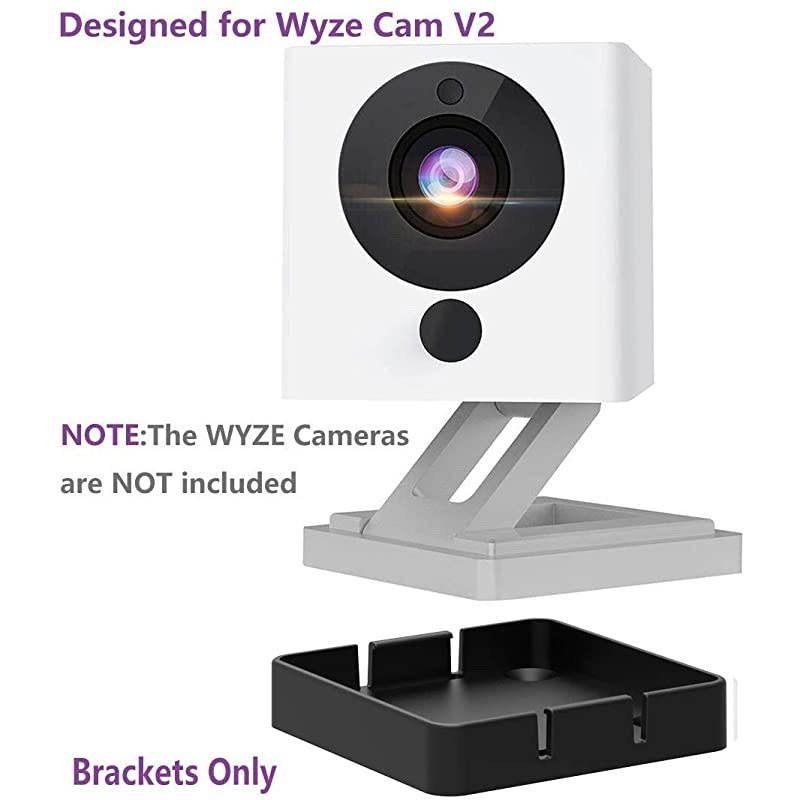 Wyze Cam V2 Mount 2 Pack by , Wall and Ceiling Holder Bracket for Wyze Camera Indoor Outdoor 1080p HD V2/C2, Complete Set of Mounting Accessories(NOT Including Cameras)