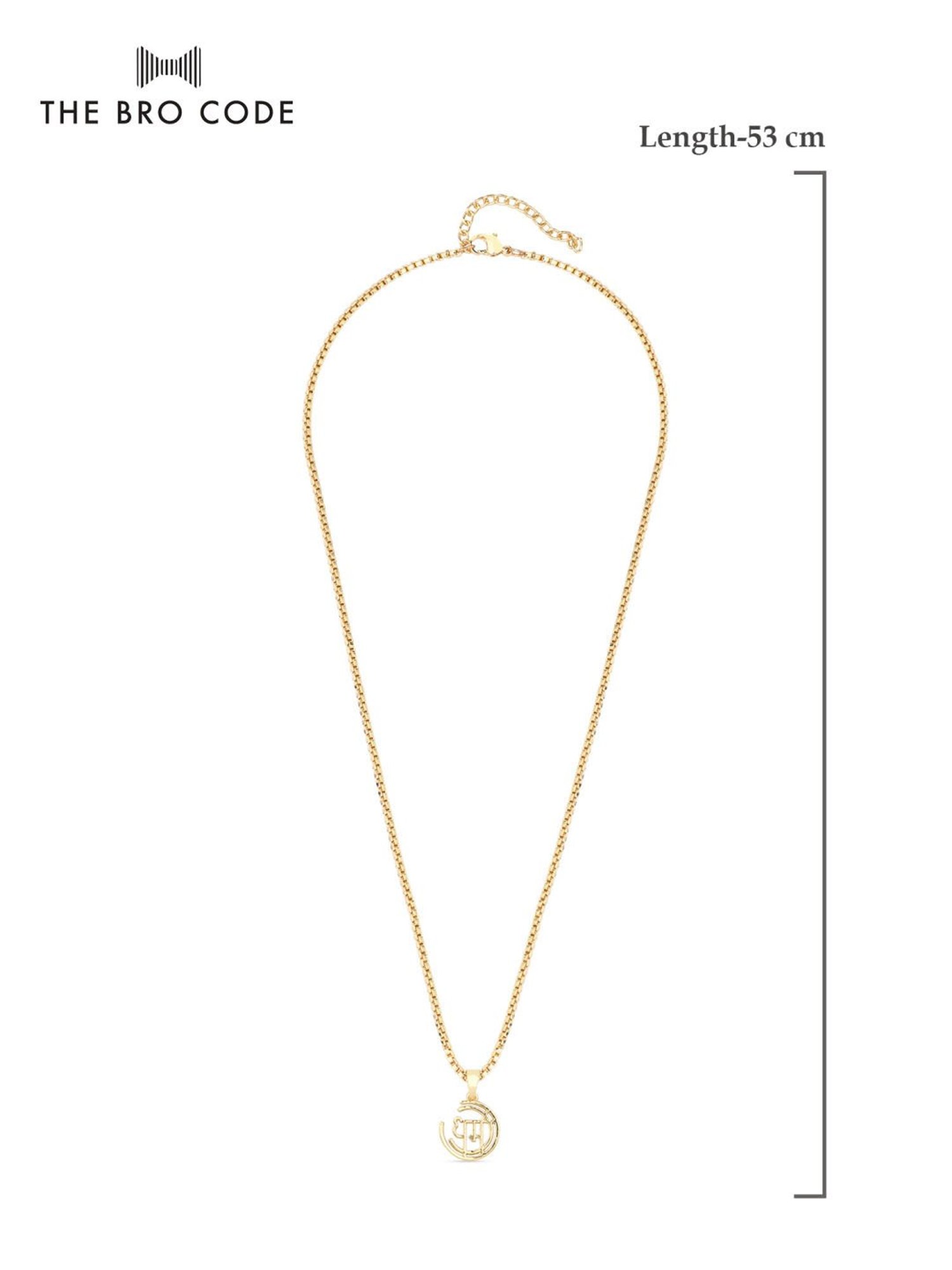 The Bro Code Gold-Plated Dharma Pendant Necklace for Men