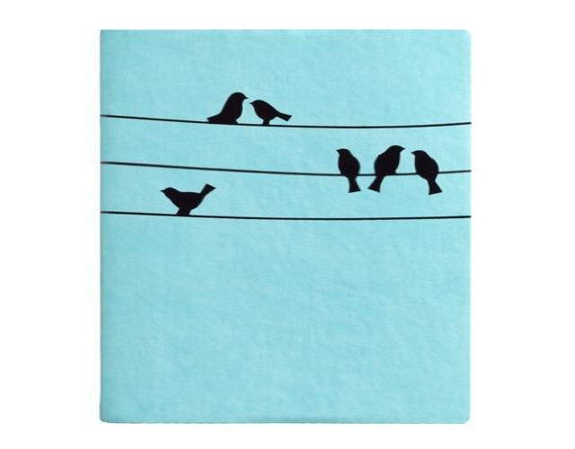 Eccolo Essential Collection 5 x 7 Inches Lined Journal, Birds on Wires