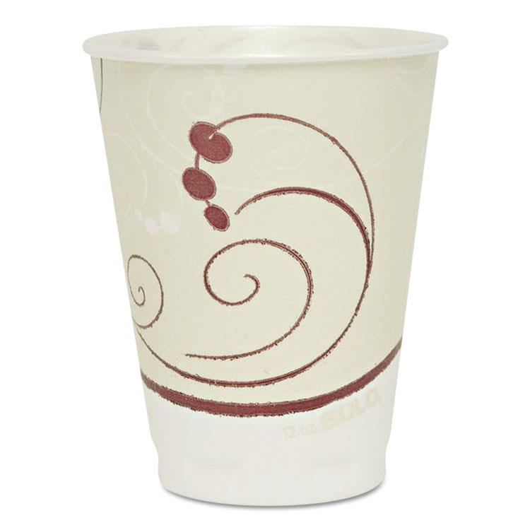 SOLO Cup Company OFX12NJ802CT Symphony Design Trophy Foam Hot/Cold Drink Cups, 10 oz., 300/Carton