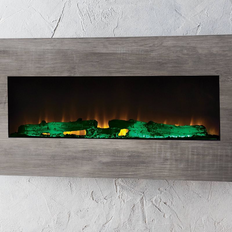 Dyna-Glo 48" Reversible Wall Mount Electric Fireplace Gray/Brown