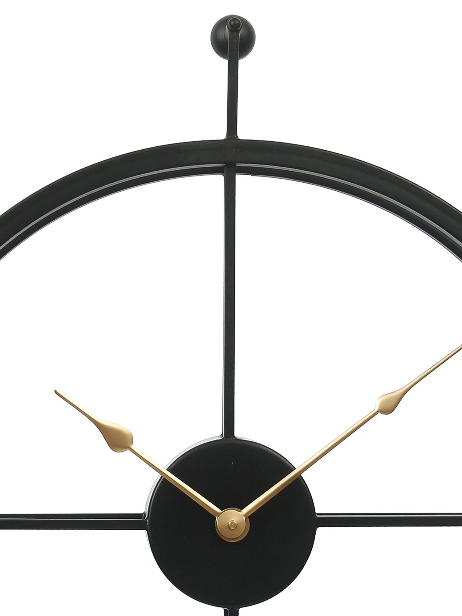 CHRONIKLE Elegant Round Black Iron Wall Clock