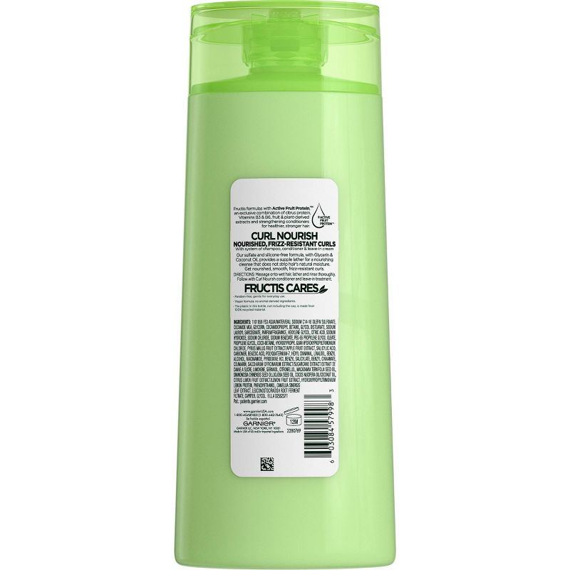 Garnier Fructis Curl Nourish Sulfate-Free Shampoo Infused with Coconut Oil & Glycerin -  22 fl oz