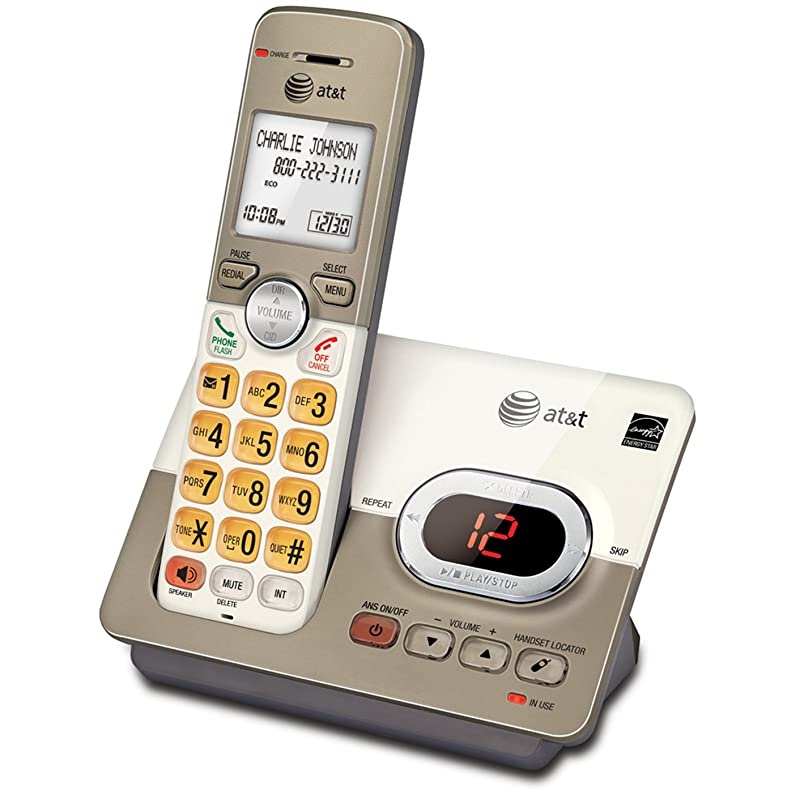 EL52100 DECT 60 Cordless Phone with Digital Answering System and Caller ID Handset Speakerphone WallMountable SilverBlack