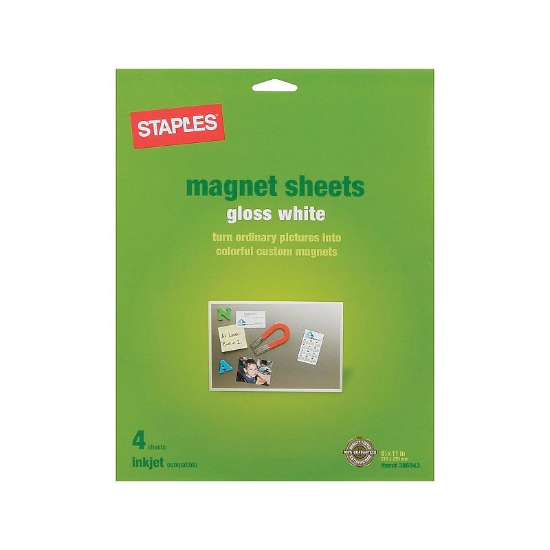 Staples Magnetic Glossy Photo Paper 8.5" x 11" 4/Pack (34747-CC) 