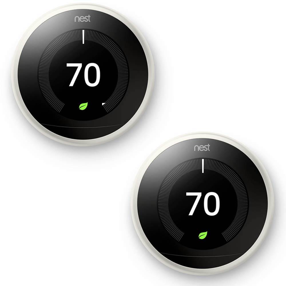 Nest Learning Thermostat 3rd Generation White 2 Pack (T3017US)