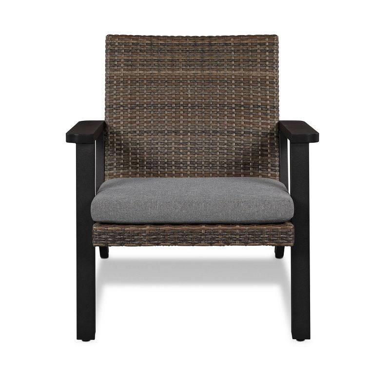 2pk Norwood Patio Accent Chair Black -Real Flame