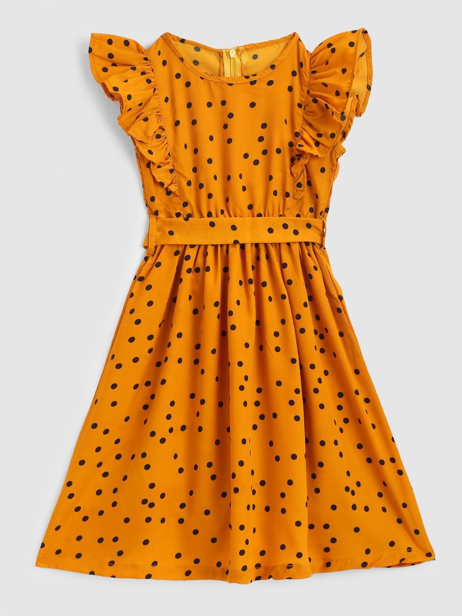 Kids Craft Mustard Printed Dress