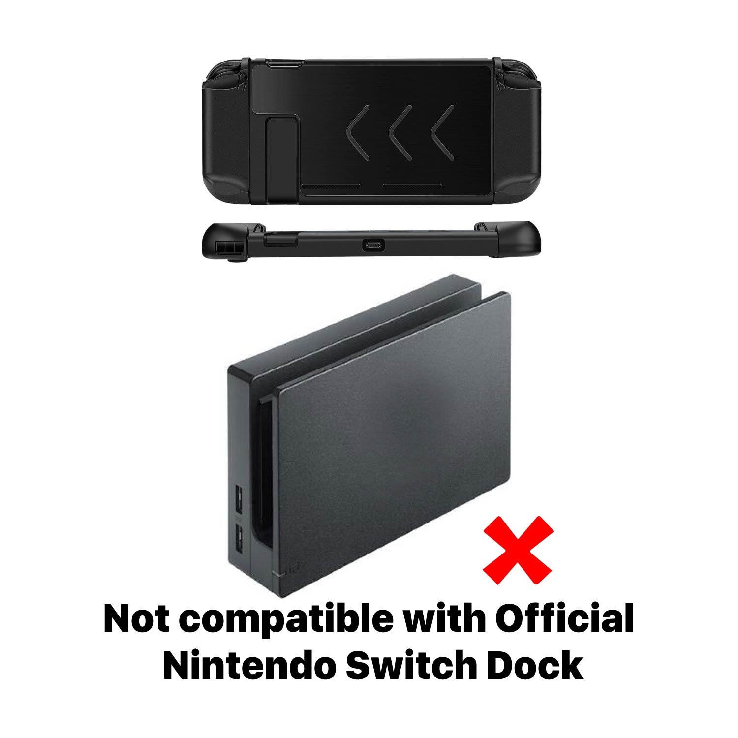 TNP Nintendo Switch Case Cover for Console & Joy-Con Controller - Travel Friendly Aluminum Alloy Hard Shell Protector, Anti-Scratch Shockproof Protective Nintendo Switch Accessories (Black)