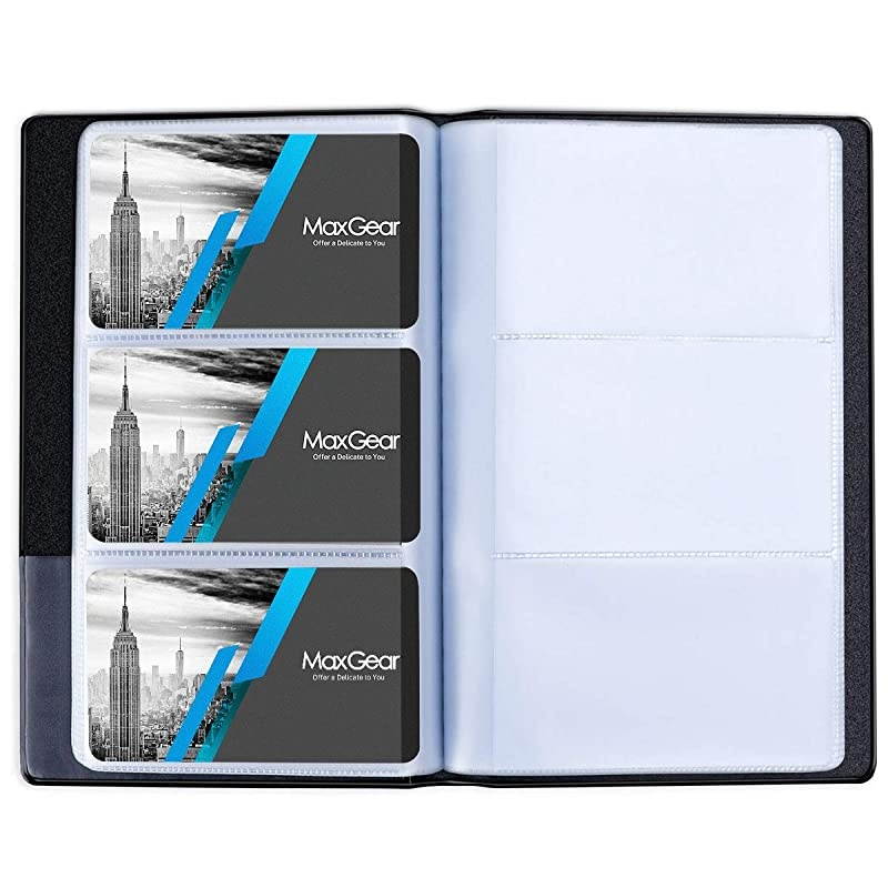 Business Card Organizer Business Card Holder Book Portable Business Card Binder File Sleeve Storage Business Card Holders Name Card Holder for Men Women Capacity 240 Cards Black