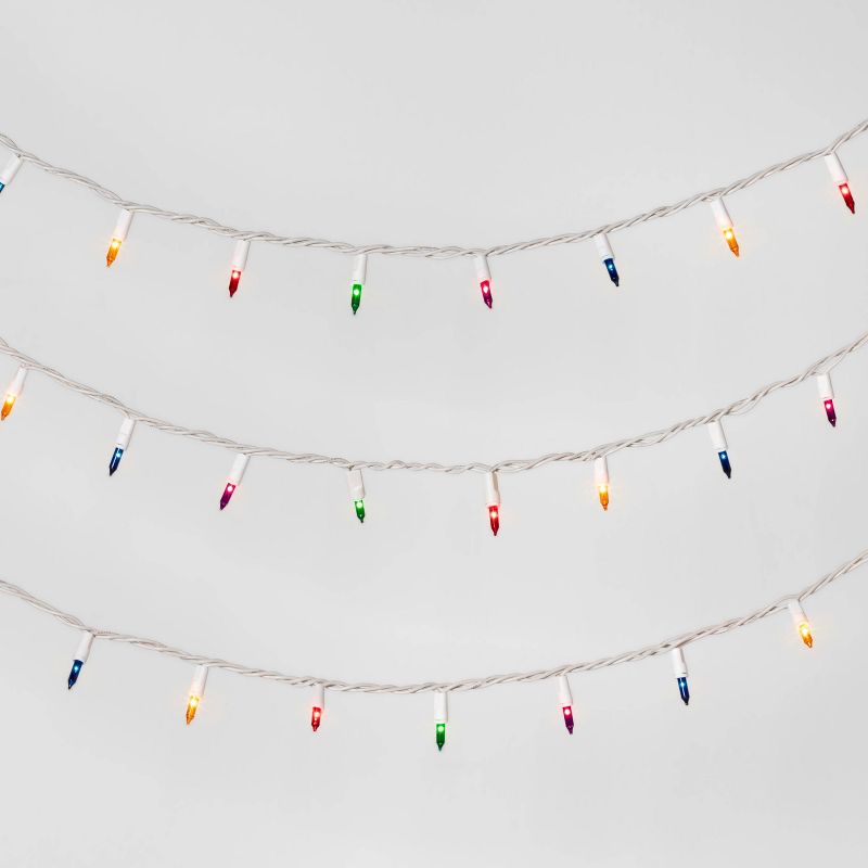 50ct Christmas Incandescent Mini String Lights with White Wire - Wondershop™