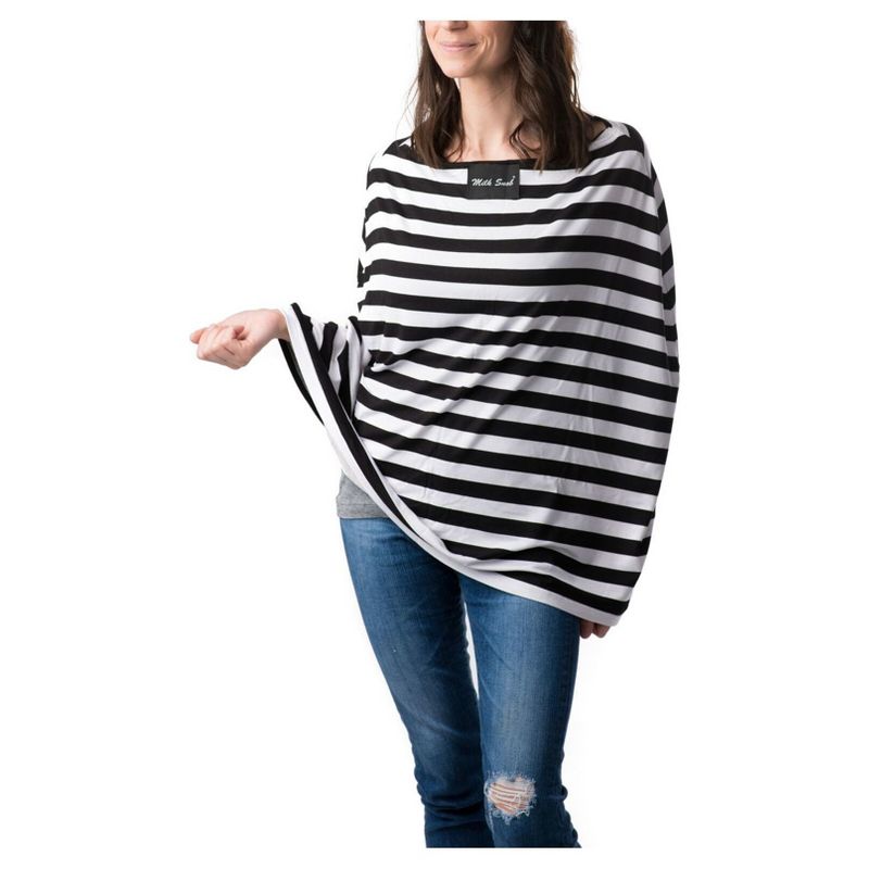 Milk Snob Multifunctional Cover- Black & White Signature Stripe