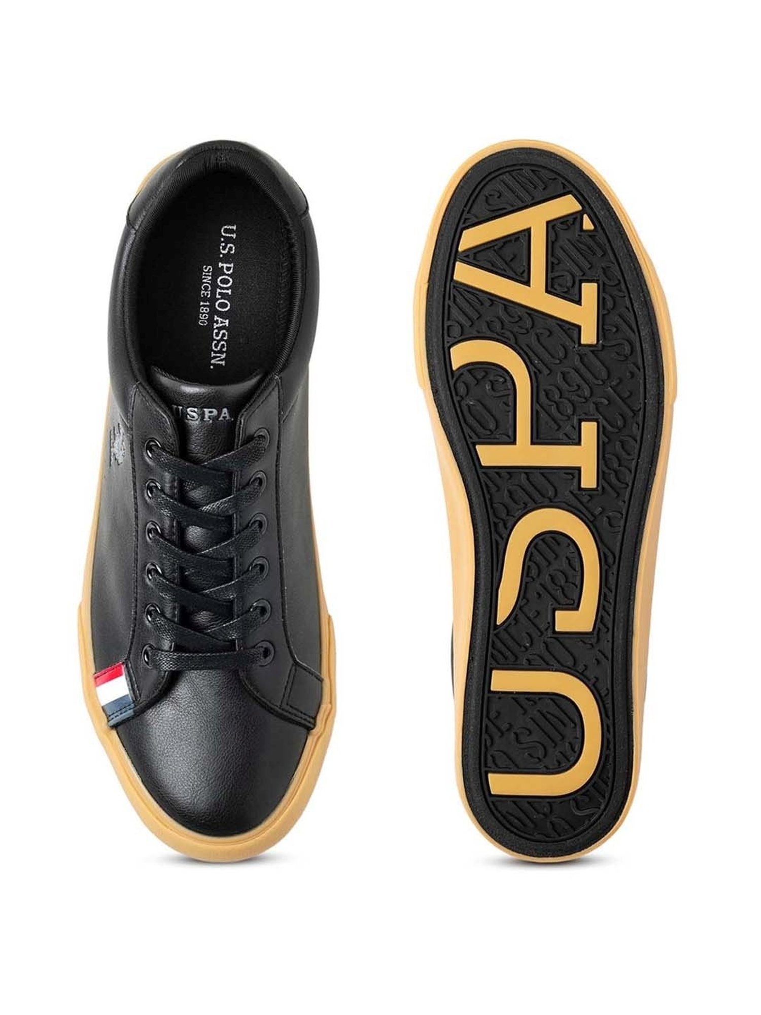 U.S. Polo Assn. Men's ARYN Black Casual Sneakers