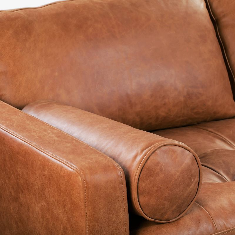 72" Kensington Apartment Sofa Cognac Tan - Poly & Bark