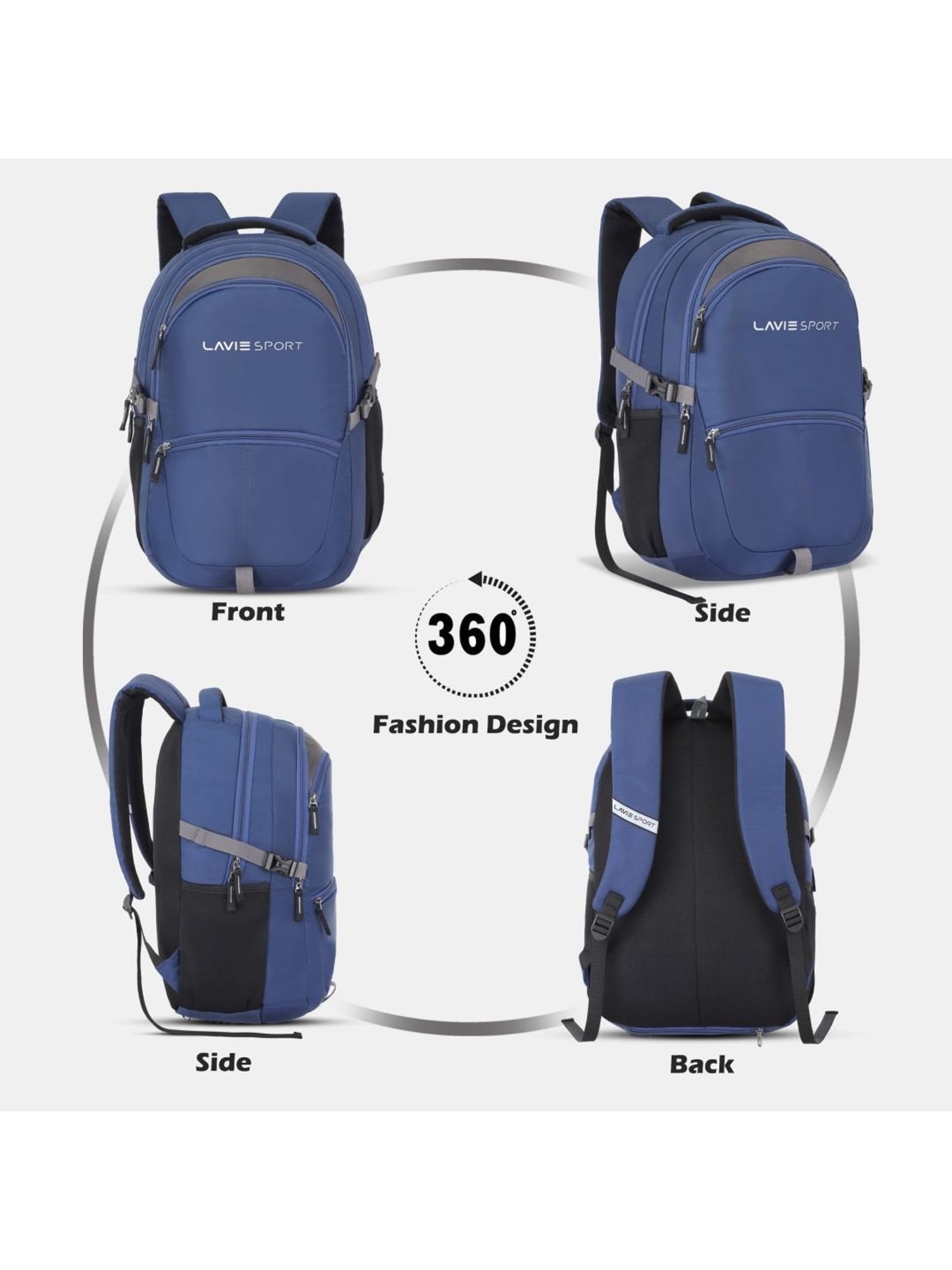 LAVIE SPORT Navy Solid Laptop Backpack