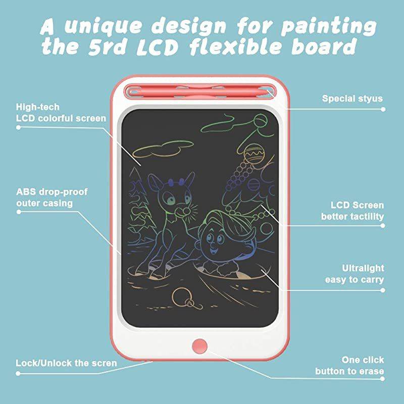LCD Writing Tablet  10 Inches Colorful Electronic Writing & Drawing Doodle Board with Memory Lock Digital Writing Pad for Age3+