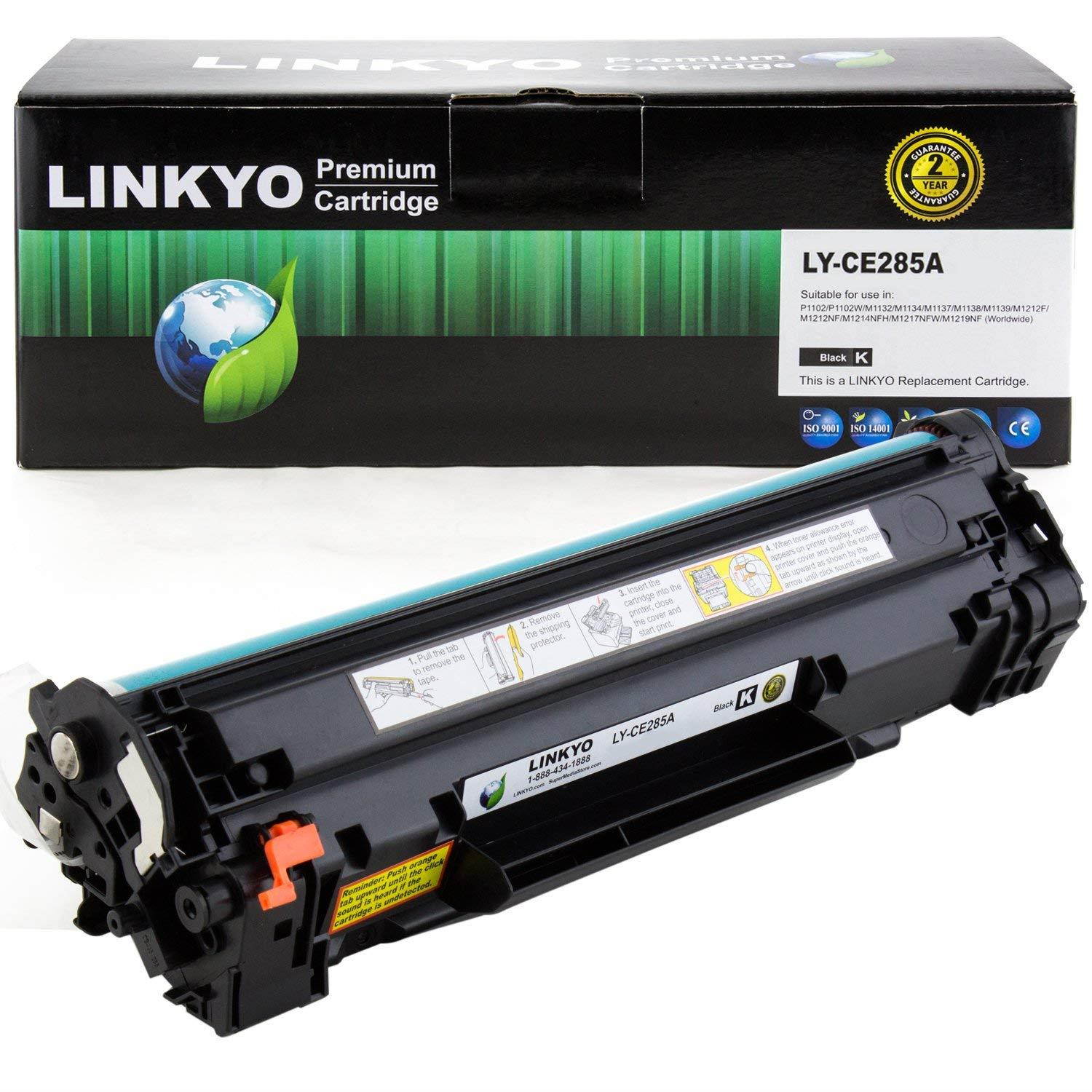 LINKYO Compatible Toner Cartridge Replacement for HP 85A CE285A (Black)