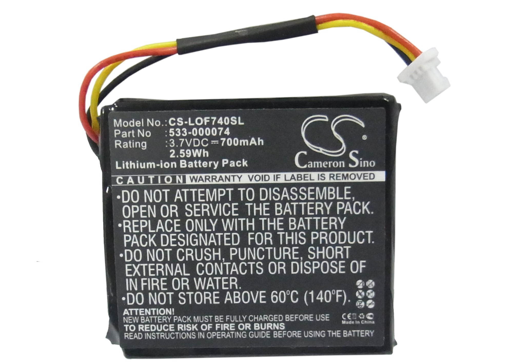Battery Replacement for Logitech G930 981-000257 F540 533-000074