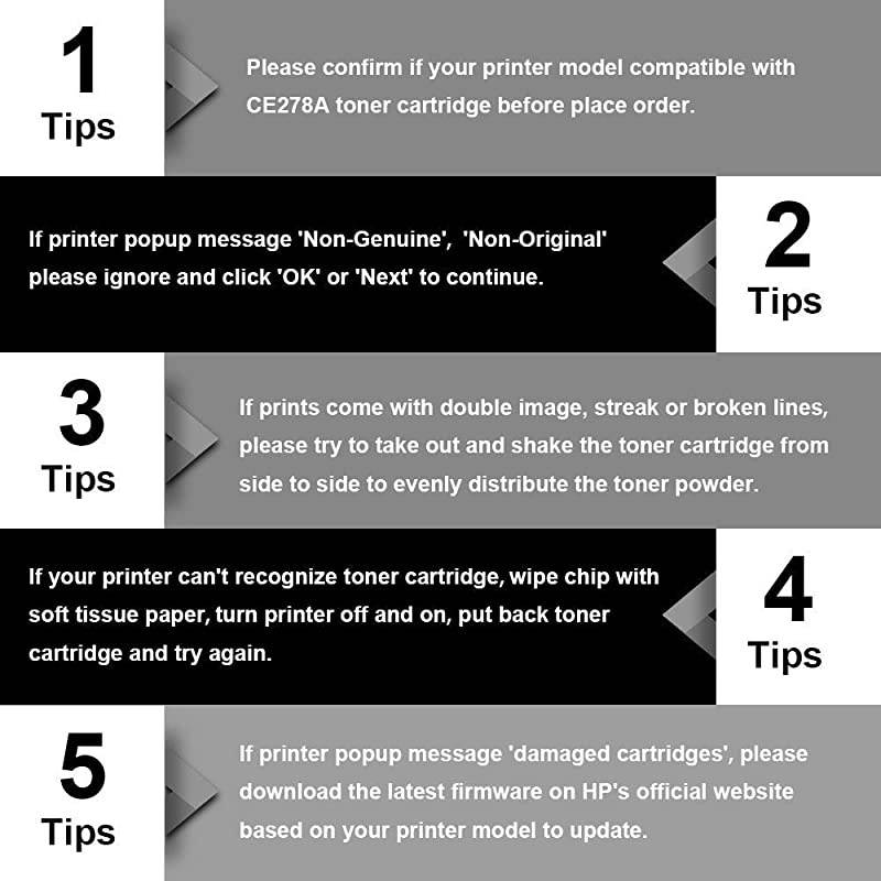 Compatible with HP 78A CE278A Black Laser Cartridges for Use in HP LaserJet Pro M1536dnf Pro P1606dn P1560 P1566 P1600 P1606 4 Pack