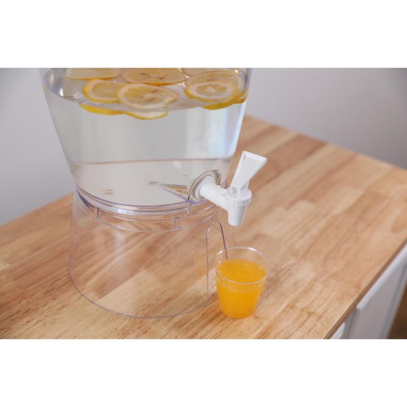 Basicwise Stackable Juice and Water Beverage Dispensers with Stand, 2.8 Gallon