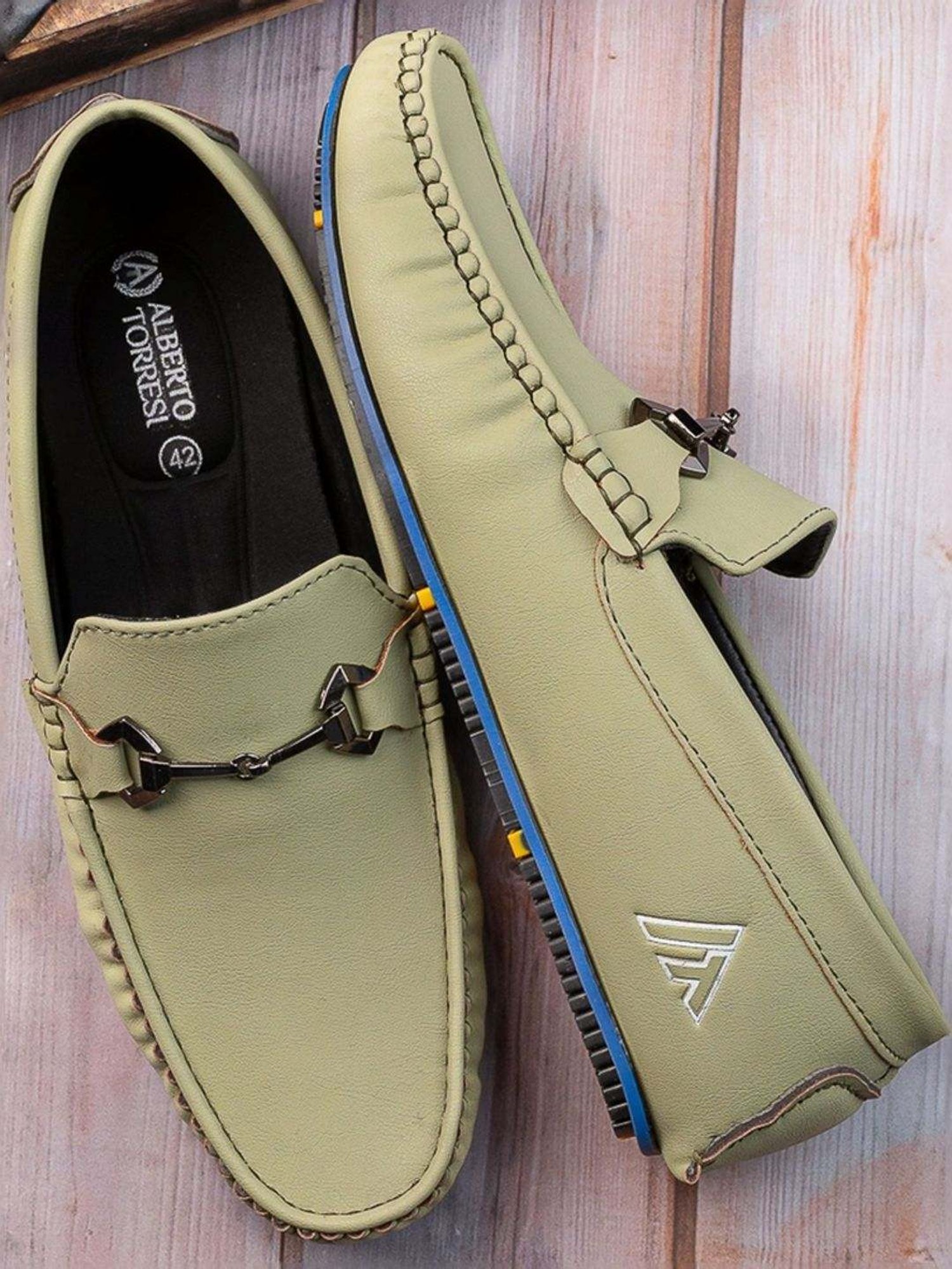 Alberto Torresi   Men's Green Casual Loafers