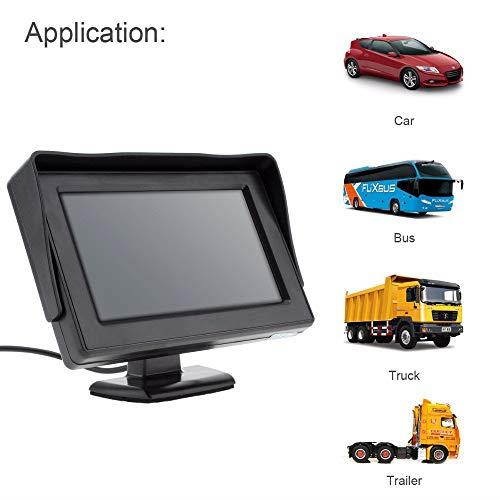 43 inch LCD Display Backup Camera and Monitor Rear View Reverse Camera Waterproof for Car SUV Van