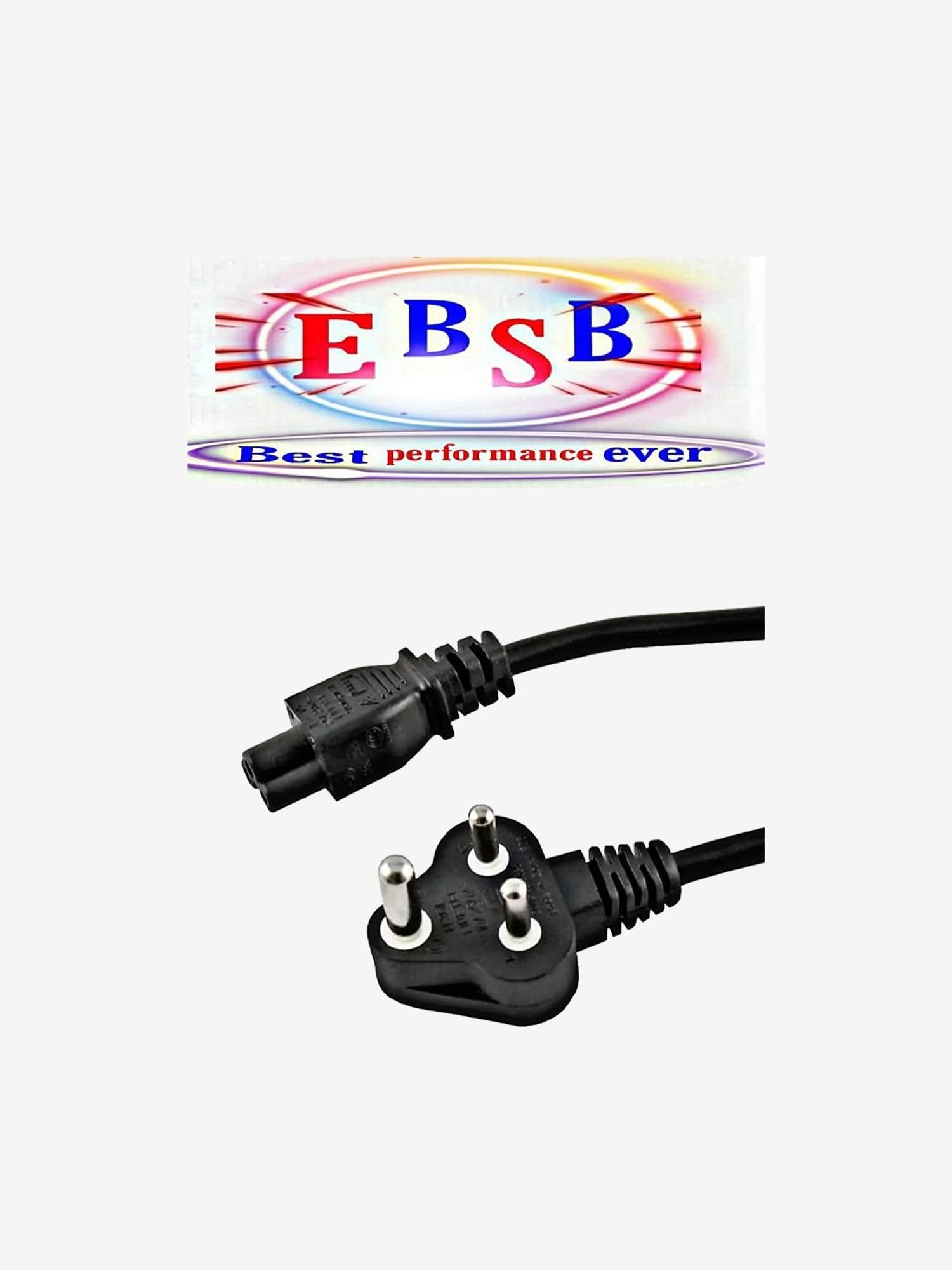 Ebsb 3 Pin Laptop Power Cable Cord For Charger Adapter 1M (Black)