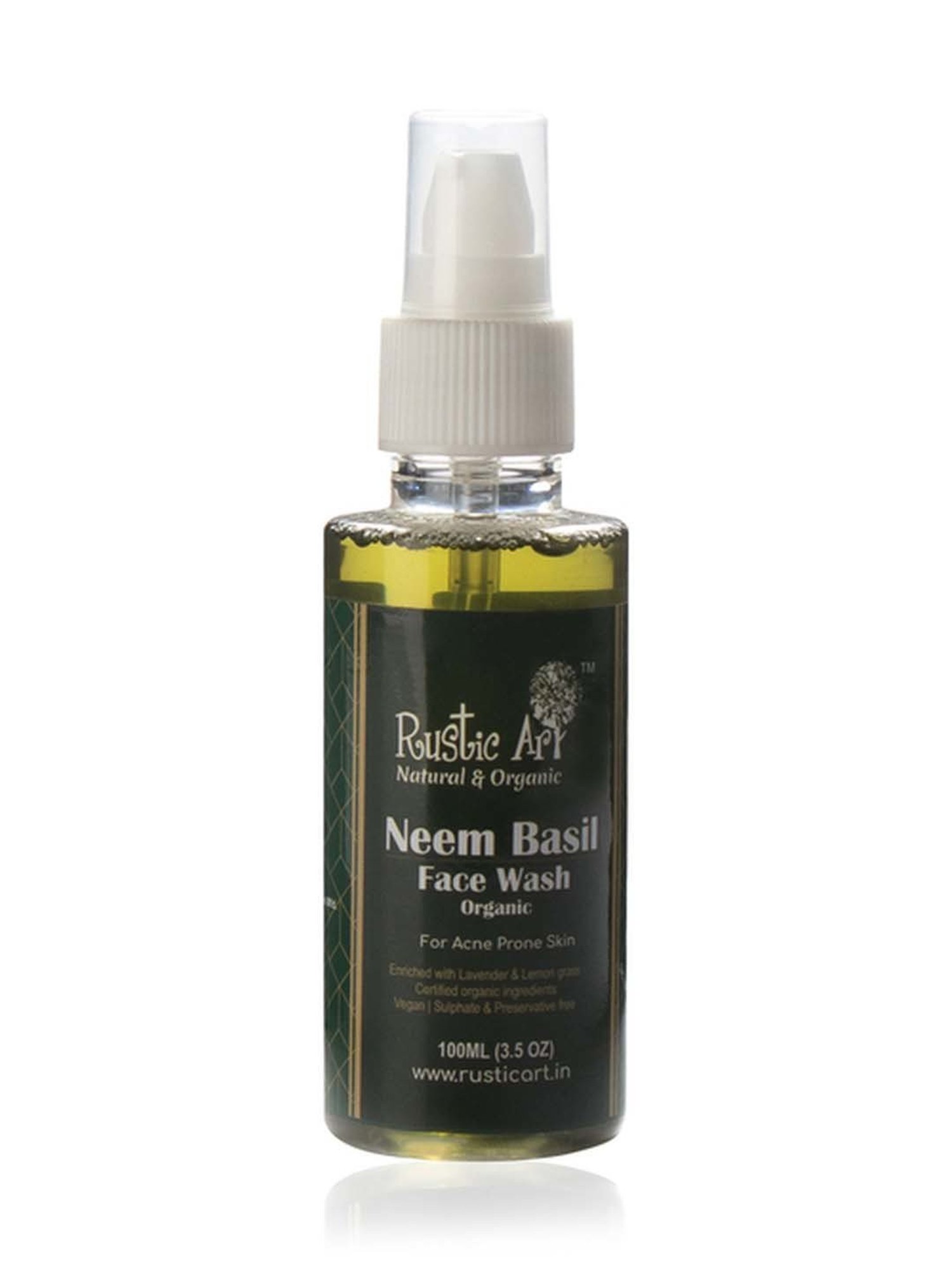 Rustic Art Neem Basil Face Wash - 100 ml
