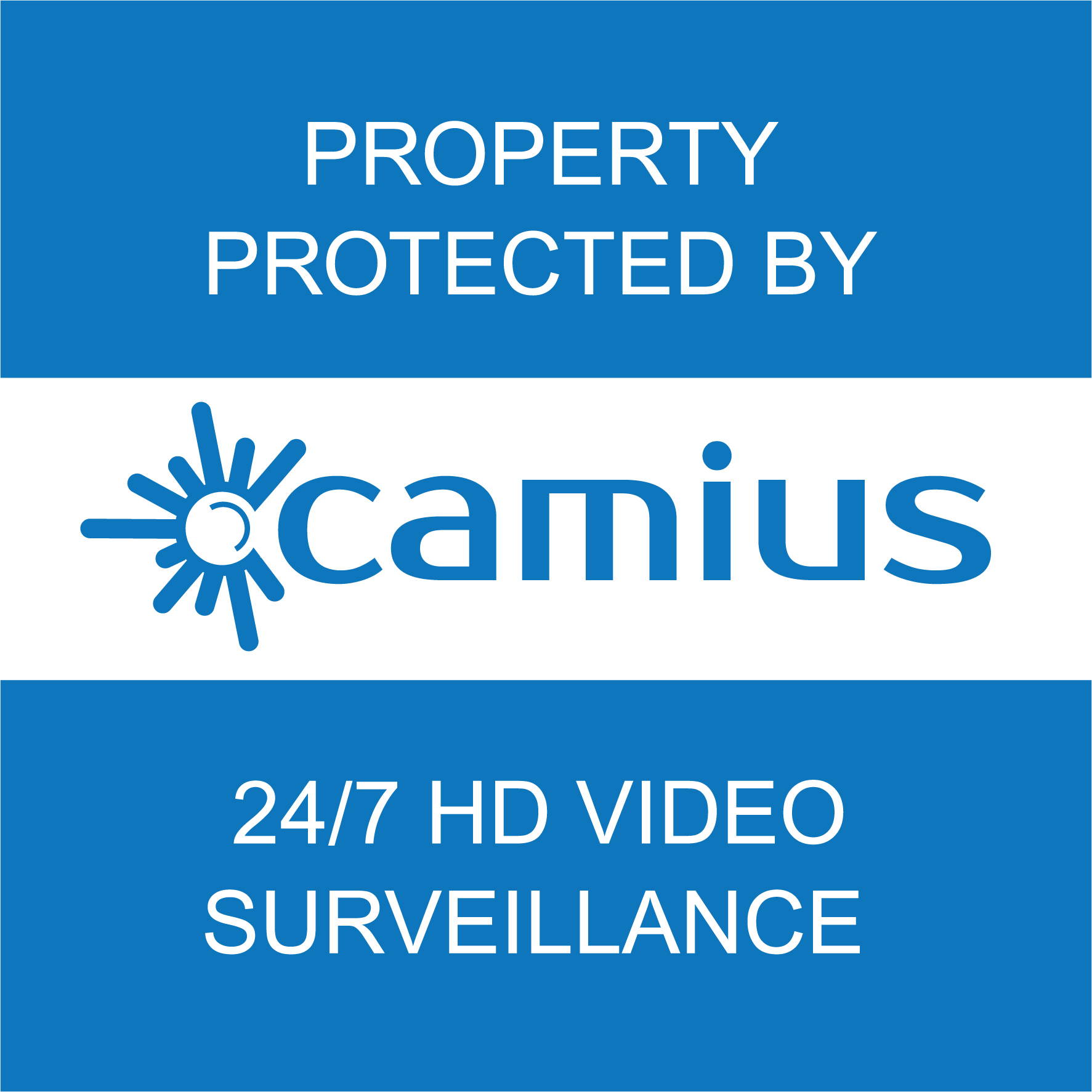 CAMIUS CCTV warning sticker - DECAL