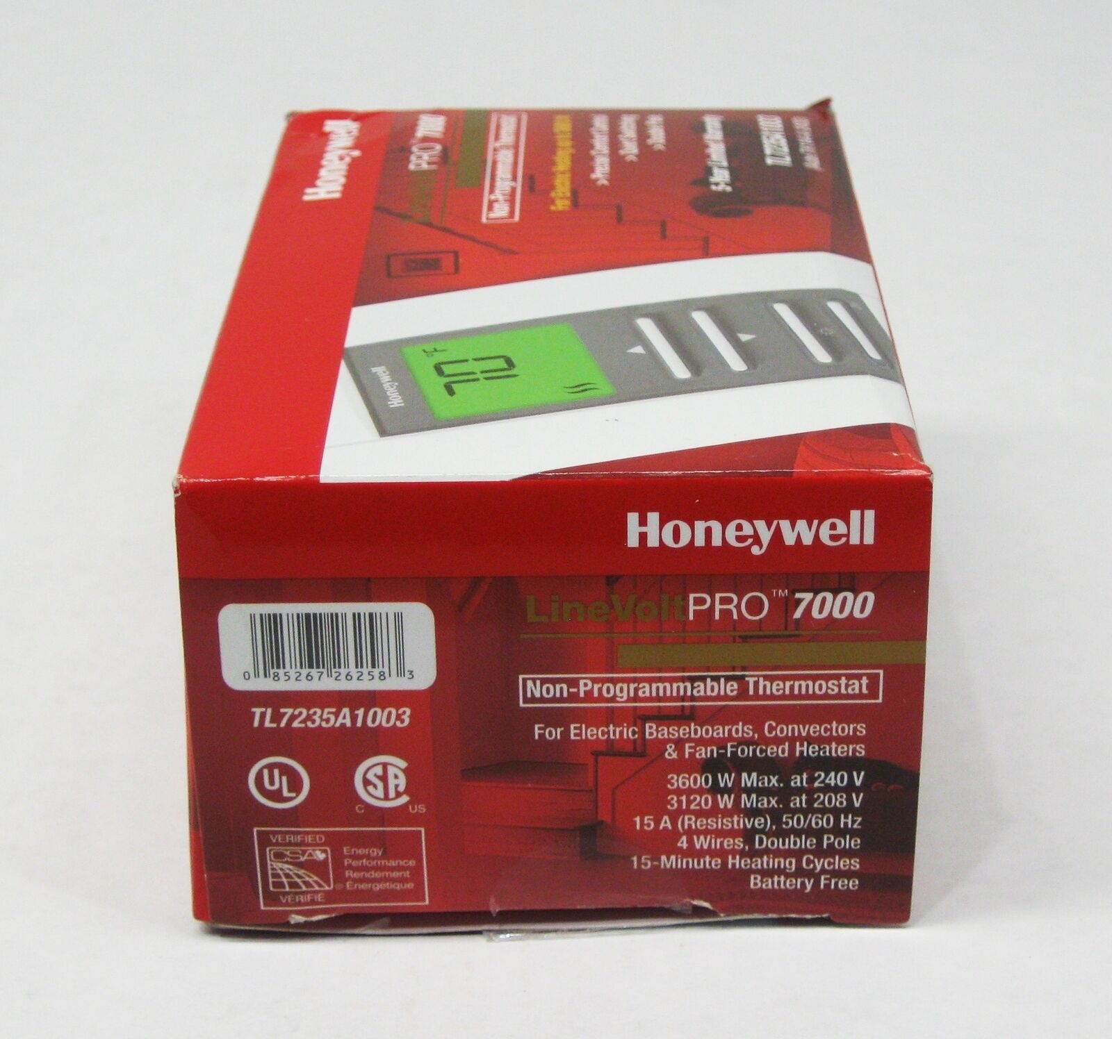 TL7235A1003 Line Voltage Non-Programmable Digital Thermostat Two Pole