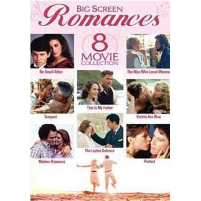 big screen romances  8movie set  no small affair  the man who loved women  tempest  this is my father  violets are blue  modern romance  the luzhin defence  perfect
