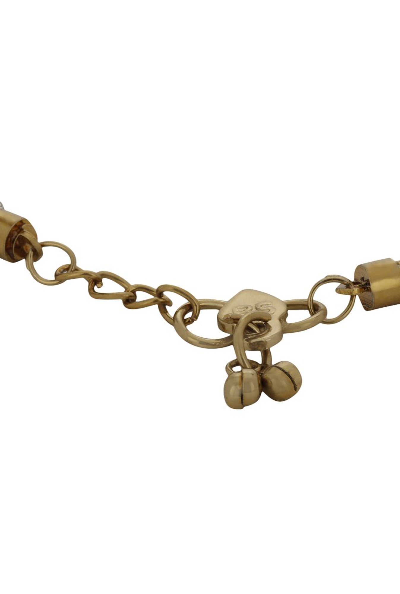 Prita Golden Brass Flexible Anklet