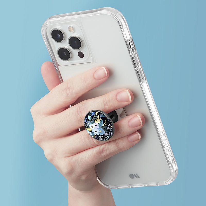 Rifle Paper Co. MINIS - Phone Grip & Stand - Suction Cup - Garden Party Blue