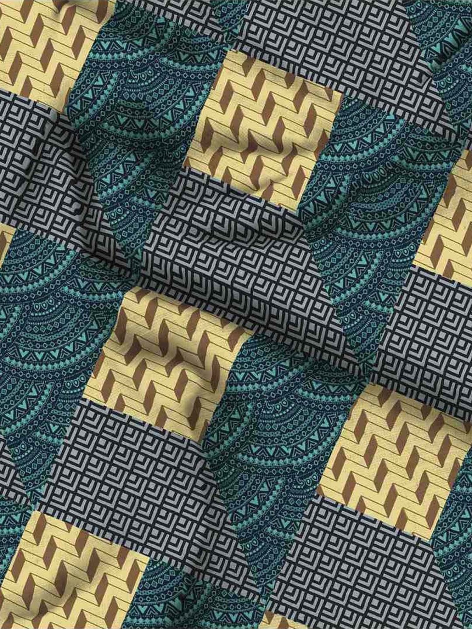 Bella Casa Stella Collection Multicolor Cotton 180 TC Bedsheet with 2 Pillow Covers