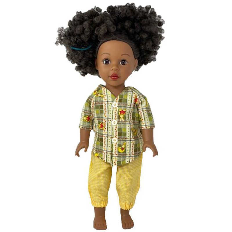 The Queen's Treasures Little House on the Prairie Green Calico Dress, Bonnet & Apron for 18" American Girl Dolls