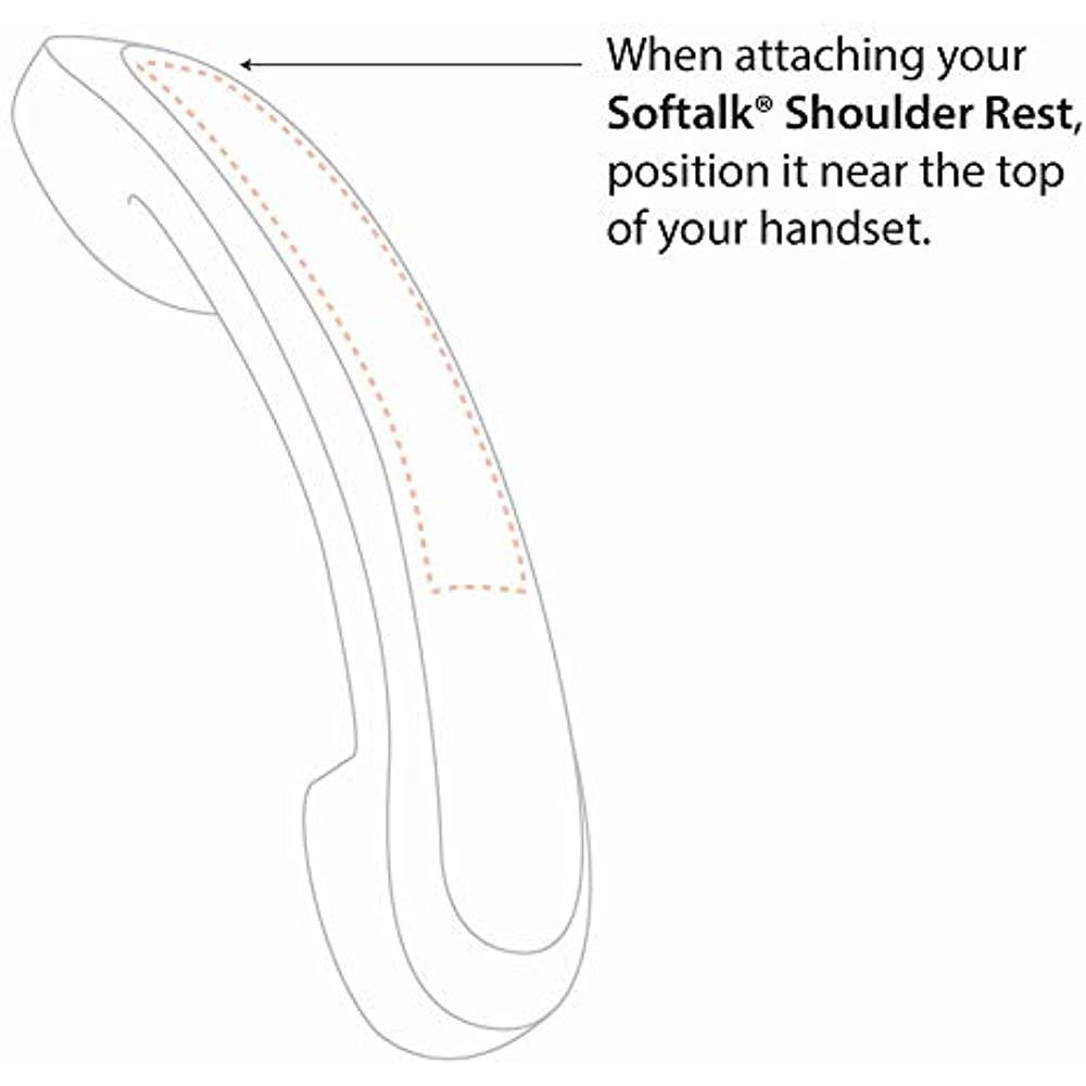 Softalk II Telephone Shoulder Rest, 2W x 6-3/4D x 2-1/2L, Black 801M