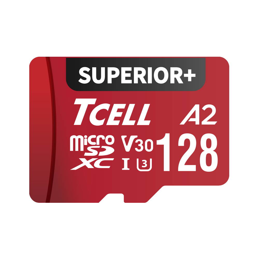TCELL SUPERIOR+ 256GB microSDXC A2 USH-I U3 V30 Read 100MB/s Write 85MB/s Full HD & 4K UHD Memory Card With Adapter