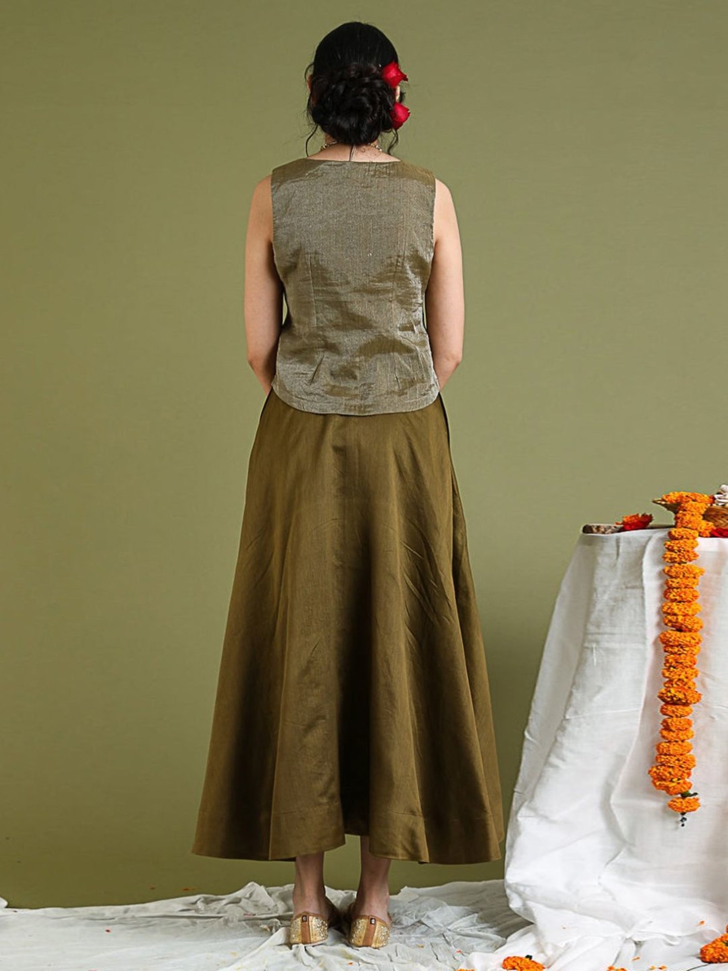 Vinusto Tabaco Brown Ashwin D21 Skirt