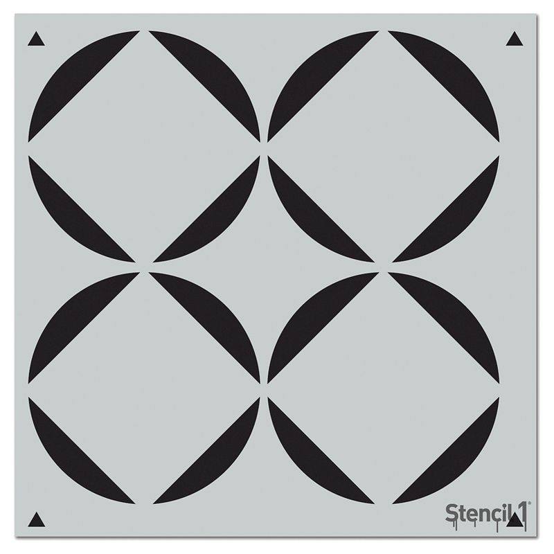 Stencil1 Rounded Squares Repeating - Wall Stencil 11" x 11"