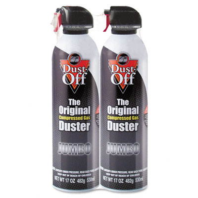 Dust-Off Disposable Compressed Gas Duster 17 oz Cans 2/Pack DPSJMB2