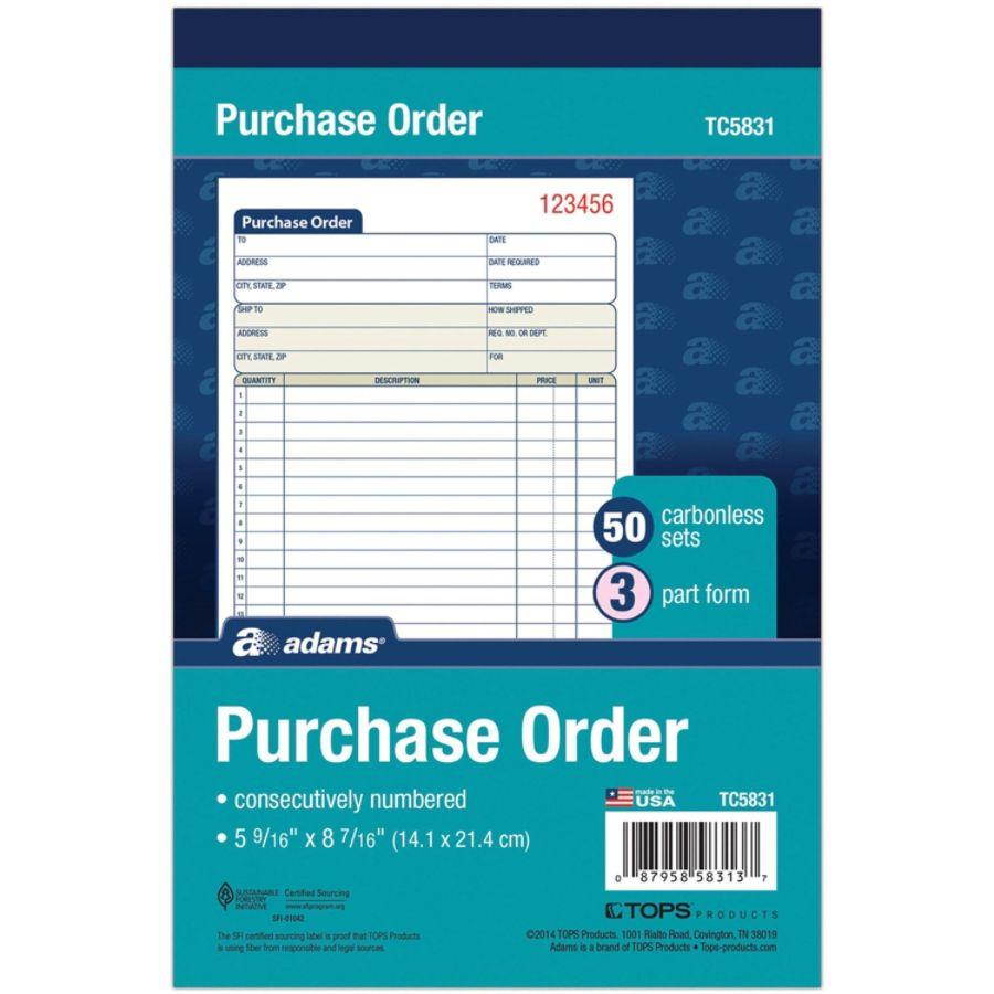 Adams Purchase Order Form