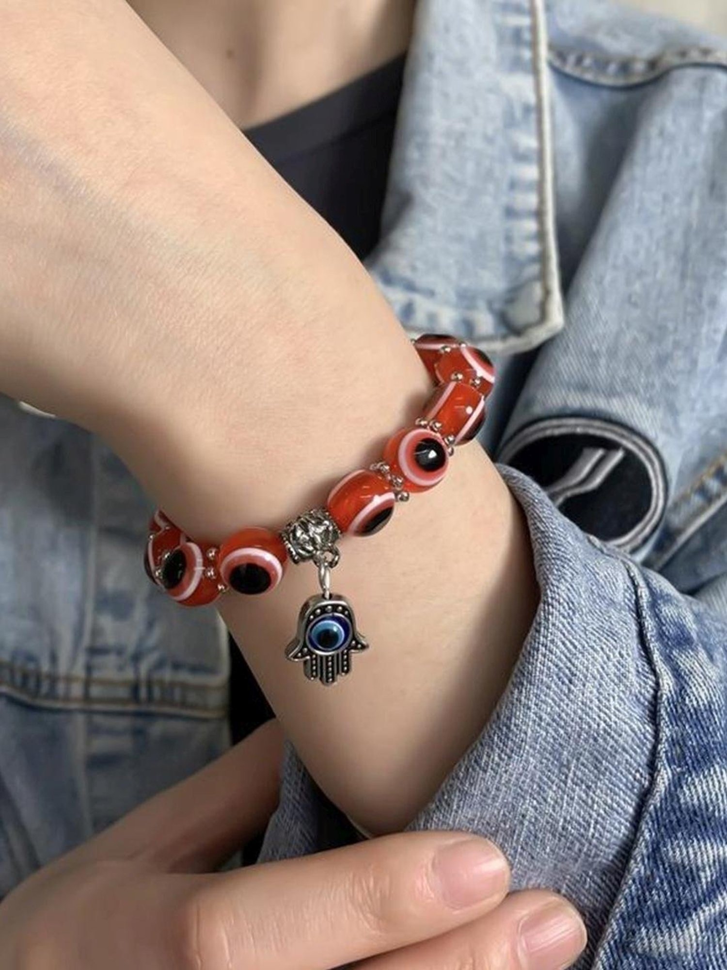 YouBella Jewellery Evil Eye Flexible fit Bracelet