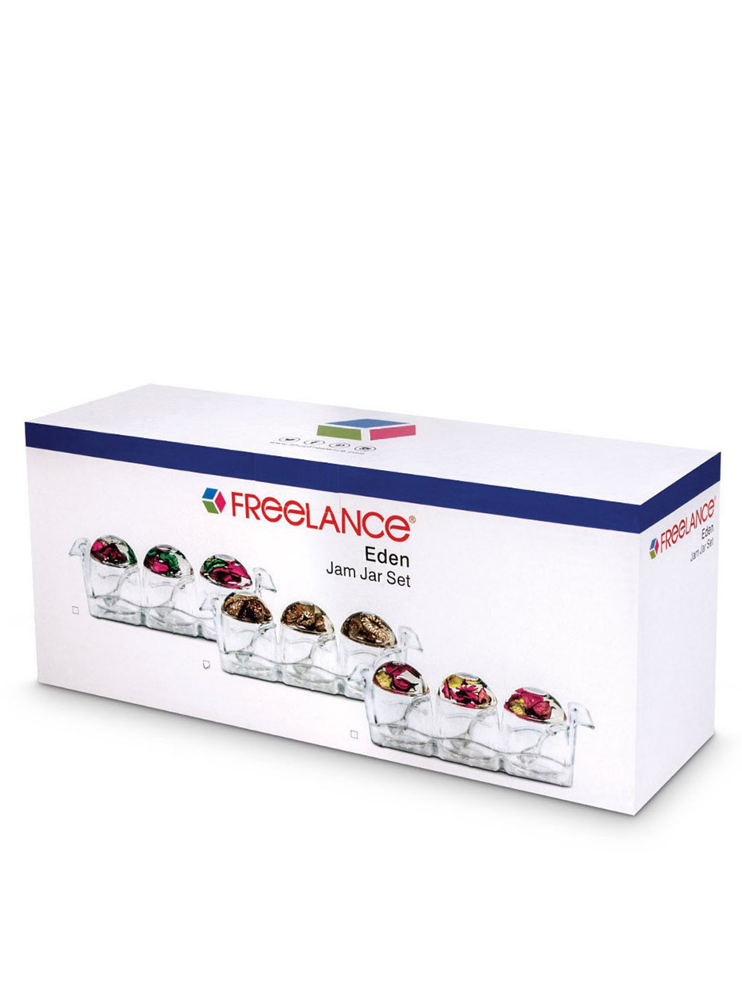 Freelance Purple Acrylic Set of 3 Jars and Container