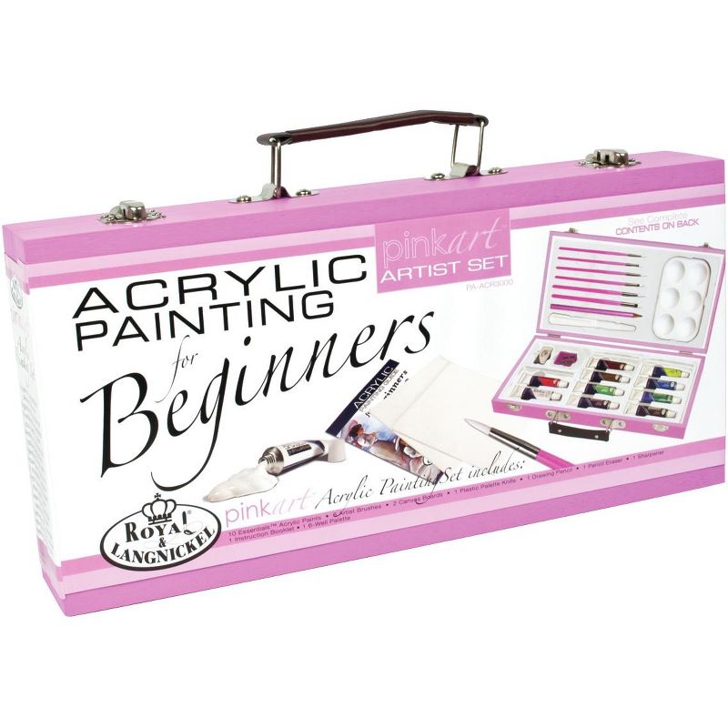 Pink Art Artist Set For Beginners-Acrylic Painting