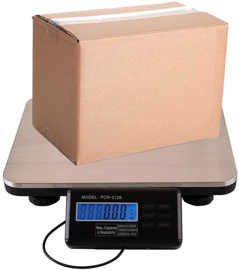 New 400lb Digital Shipping Scale 16.75" x 13.75" Platform Floor Bench