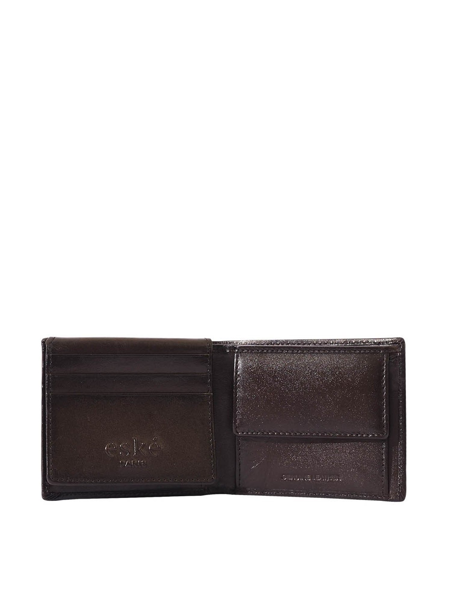 Eske Brown Casual Leather Bi-Fold Wallet for Men