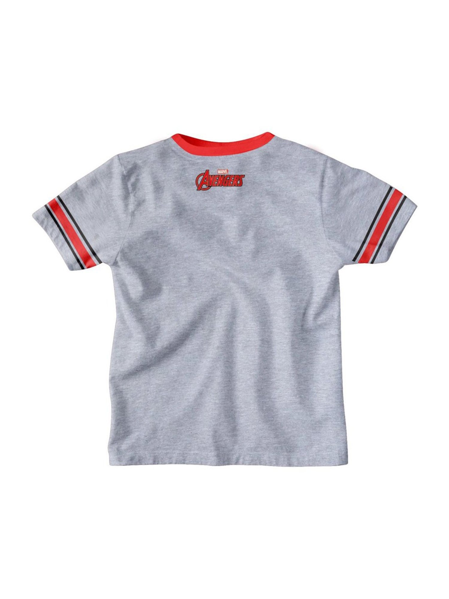 Bonkids Kids Grey & Red Cotton Printed Avengers T-Shirt