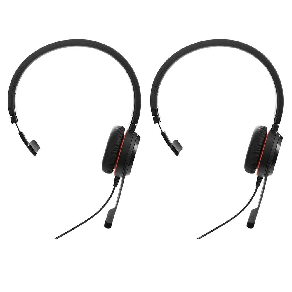 Jabra Evolve 20SE MS Mono Headset with Noise Canceling Microphone (TAA Compliant) (2-Pack)
