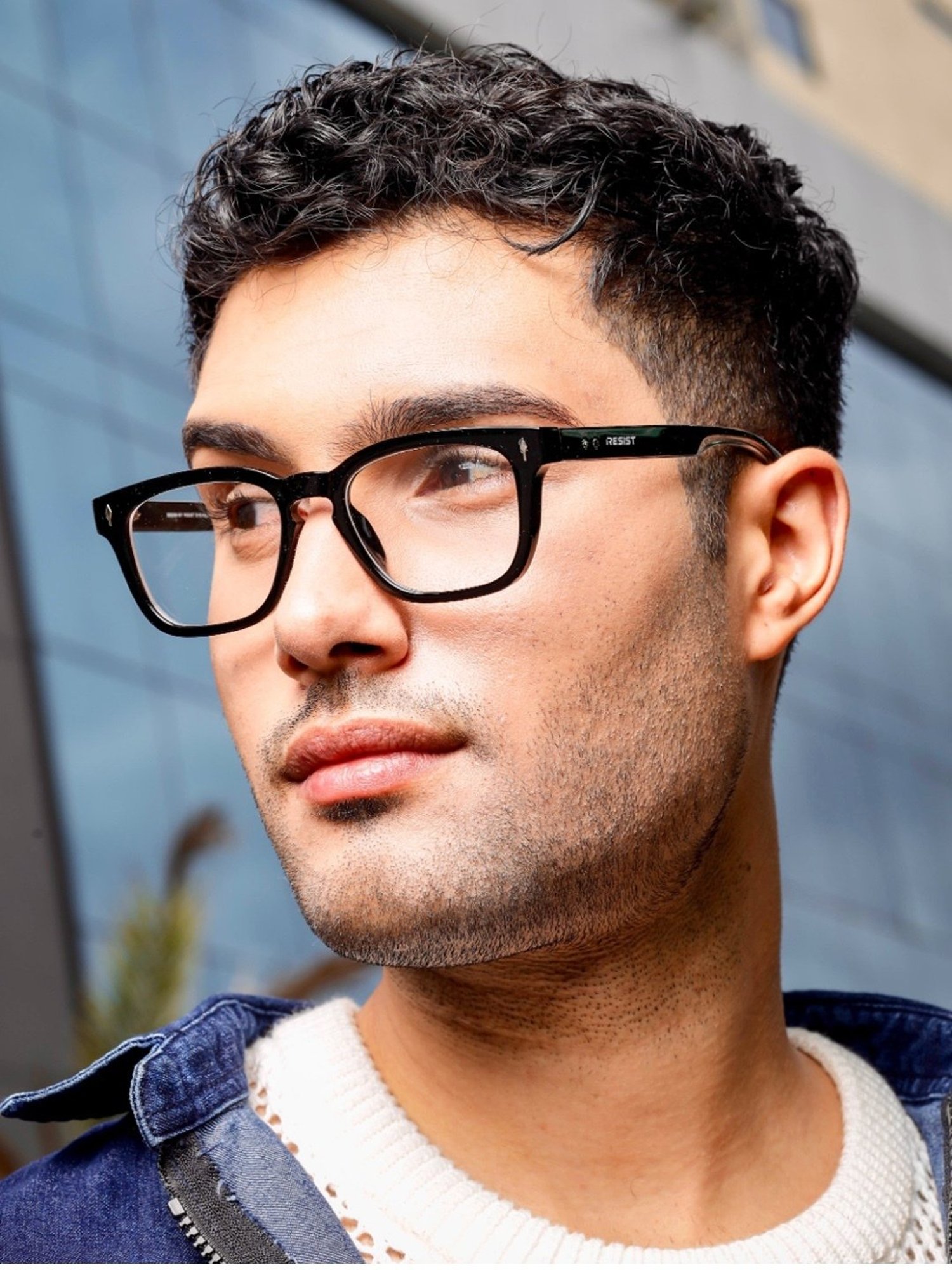 Resist Eyewear Clear Wayfarer UV Protected Unisex Sunglasses