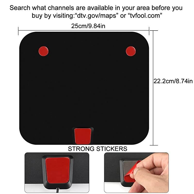 Antenna Indoor Amplified HDAntenna Digital HD 4K80 Miles Range Maxwith Powerful Amplifier 165 FT Coax Cable2019 Newest